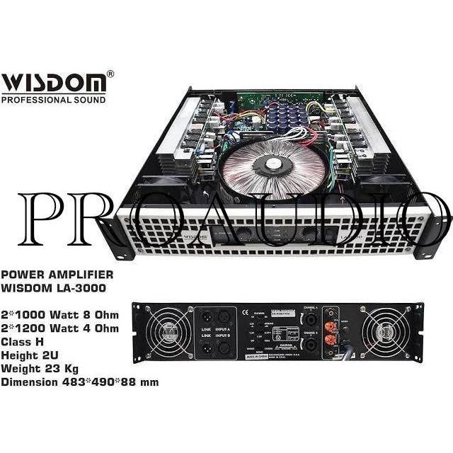 Power Amplifier Wisdom LA3000 LA 3000 LA-3000 2 Channel Original