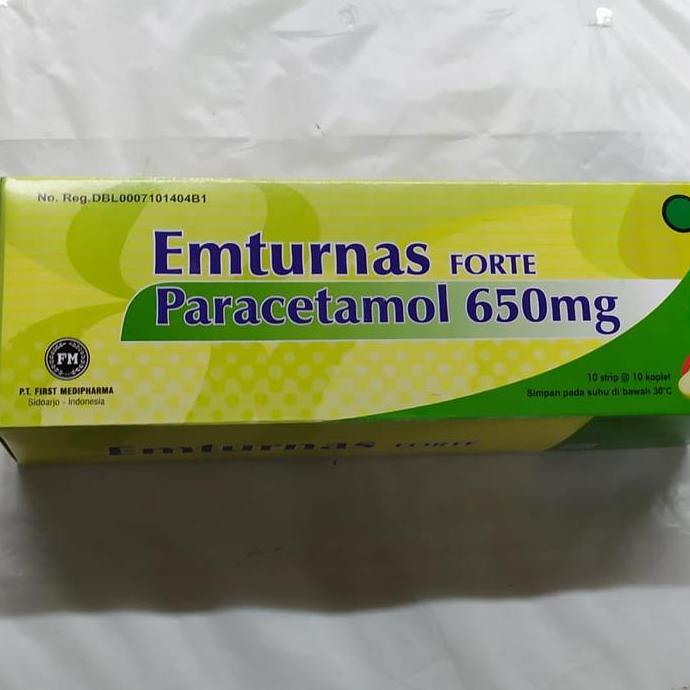 Ready stock emturnas forte 650 mg paracetamol murah