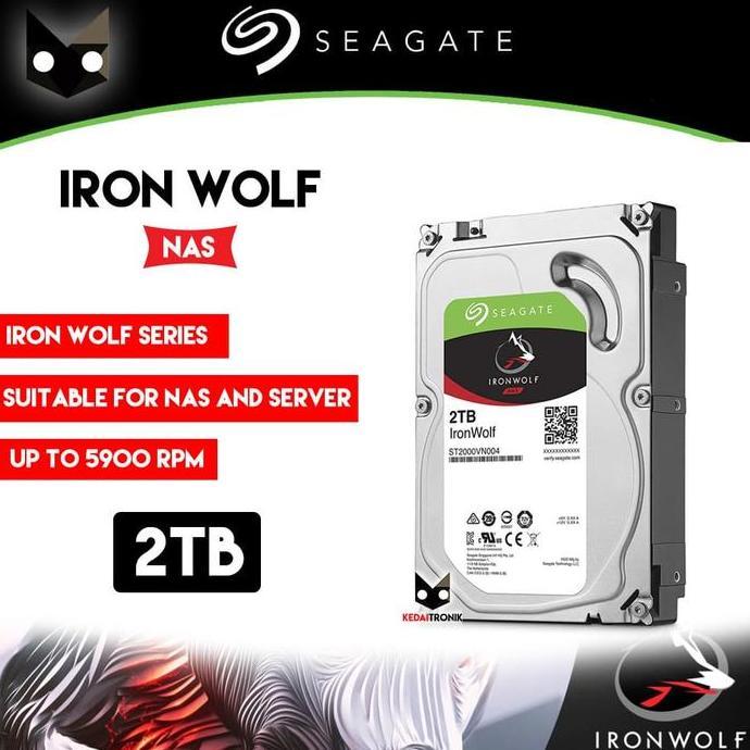 Harddisk Seagate Iron Wolf NAS 2TB MFI HDD ironwolf Server 3.5"