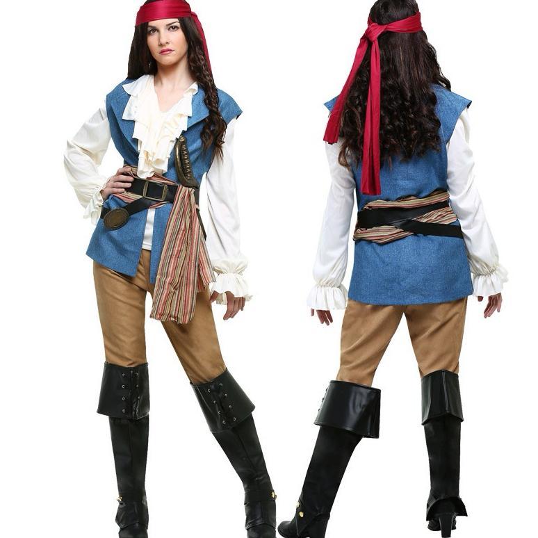 jack sparrow pirates of the caribbean women adult costume | kostum bajak laut wanita dewasa