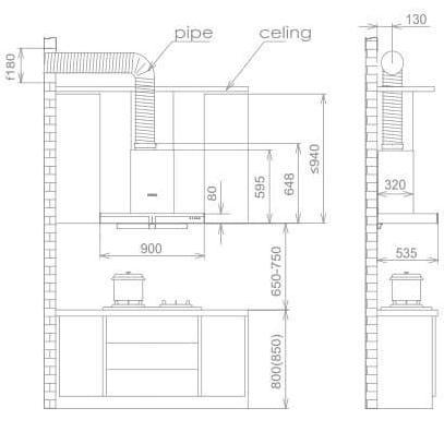 Fotile Cooker Hood Ems9020 Chimney Hood  Sale