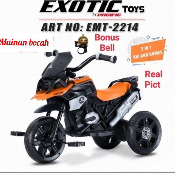 Promo Motor Aki Emt 2214 2In1 Aki Dan Gowes Roda Tiga Sepeda
