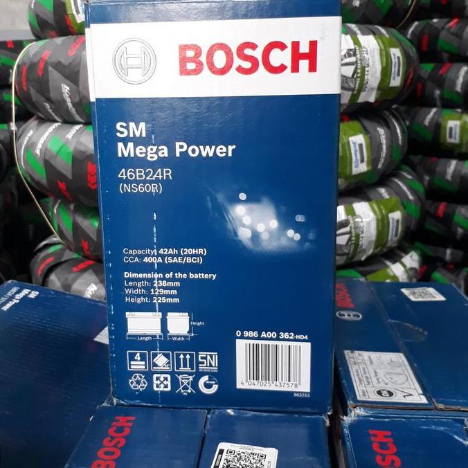 Promo Aki/Accu Mobil Ns60R Bosch Aki/Accu Kering 42Ah Baterai Aki Mobil