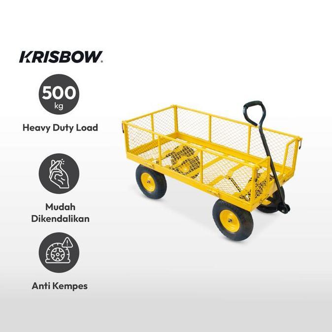 Krisbow Troli Barang Multifungsi 500 Kg - Kuning
