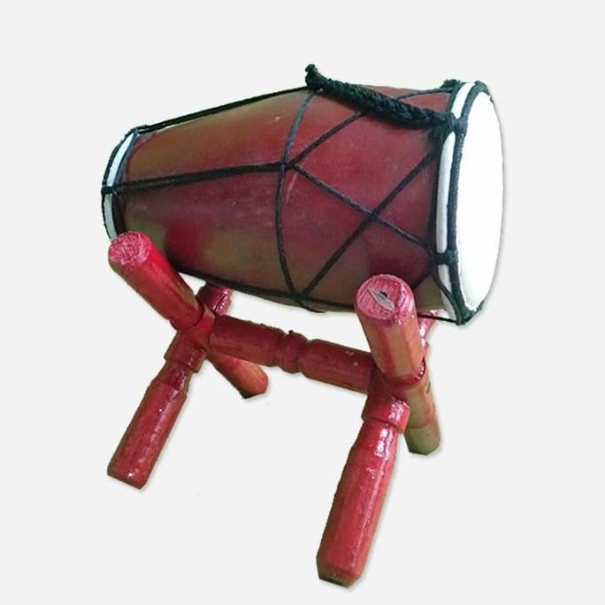 Kendang Rampak Kendang Jawa Ukuran Kecil Panjang 20cm Free Dudukan/Stand