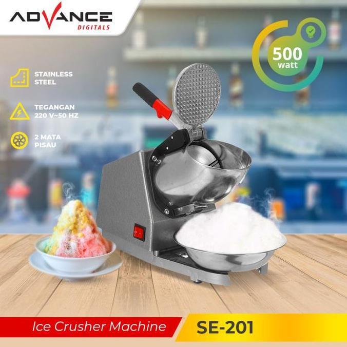Mesin Serut Penghancur Es Advance SE-201 SE201 Ice Crusher / Alat Penghancur Es Batu Stainless steel