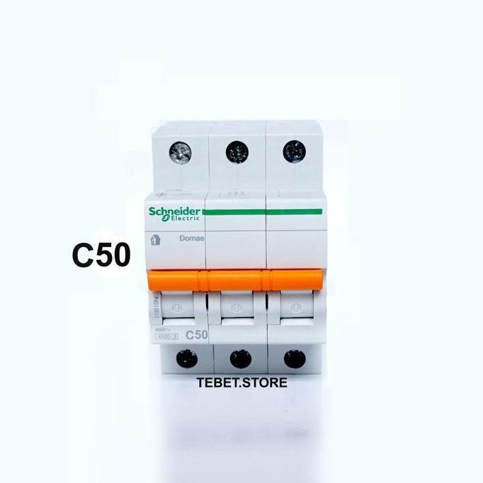 Promo MCB 3 PASE C 50 / 50 AMPER MERK SCHNEIDER MERLIN GERIN Diskon