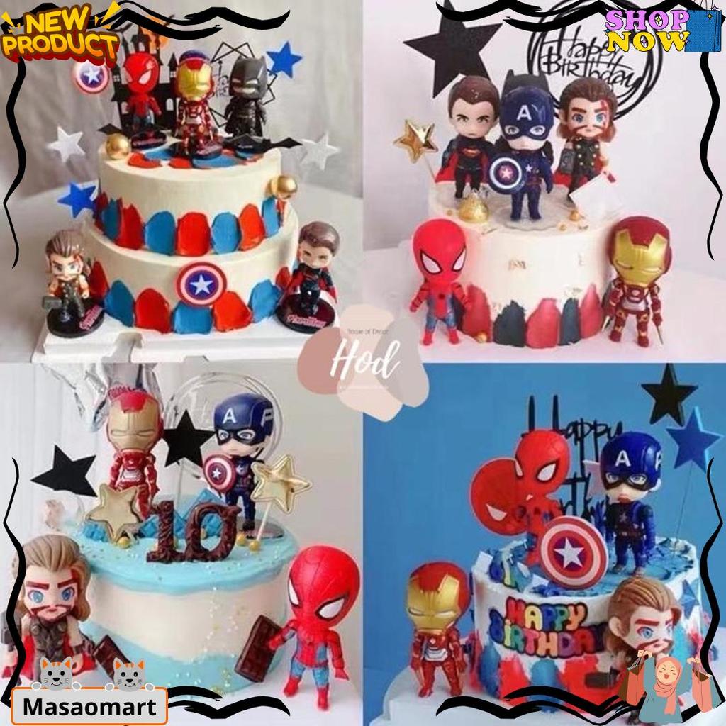 Promo Topper Superhero Avengers Dc Marvell Set Hiasan Kue Super Hero Ironman Superman Batman Captain