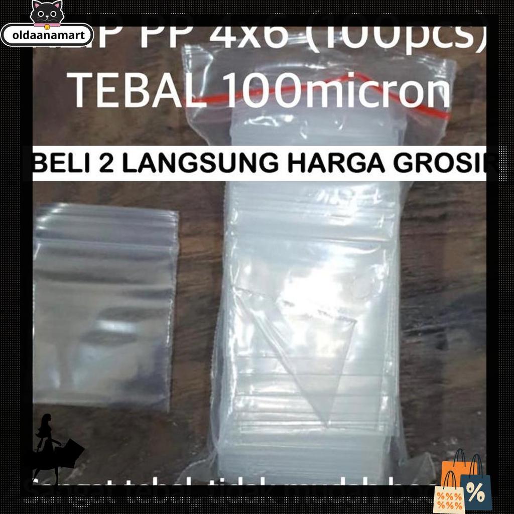 Top Seller Plastik Klip Pp 4X6 Tebal 100 Micron Klip Putih Zipper