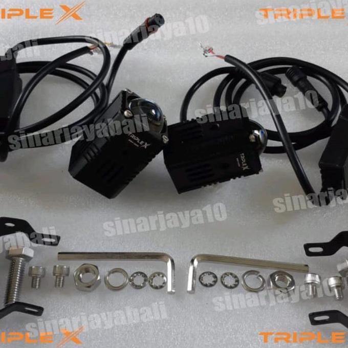 TERBARU - triple x lampu led x1 x 1 lampu led kabut tembak foglamp laser terang