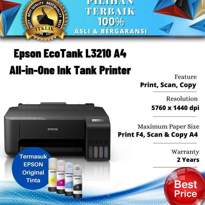 Terlaris Epson Printer L3210 All In One Multifunction (Print Scan Copy) Printer Murah Printer Inkjet