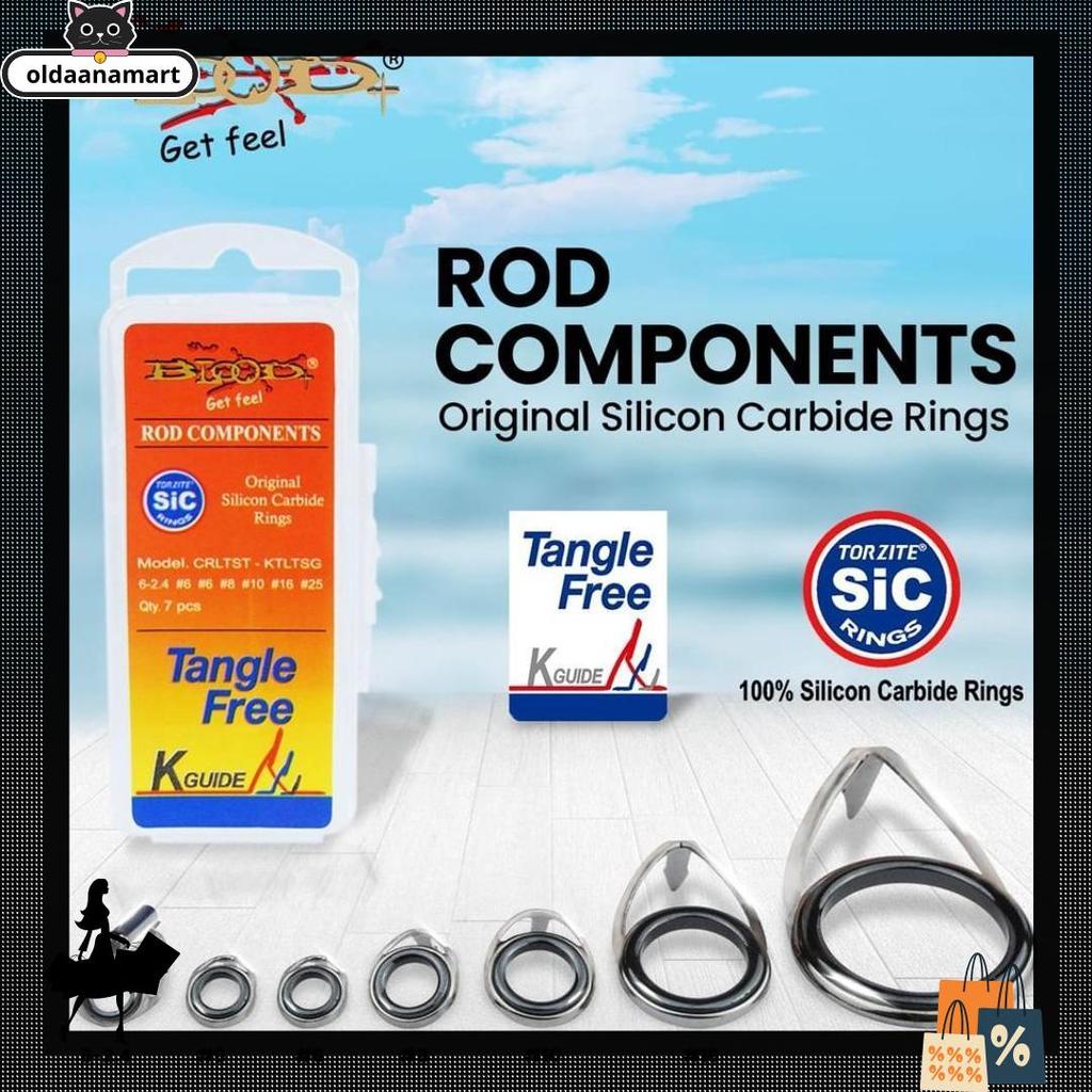 Ready Guide Set Blood K-Series Torzite Sic Rings / Isi 7Pcs (Color Silver / Gunsmoke)