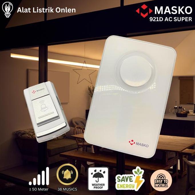 BEL PINTU 36 MUSIK WIRELESS / BELL RUMAH AC SUPER /DOOR TANPA KABEL MASKO