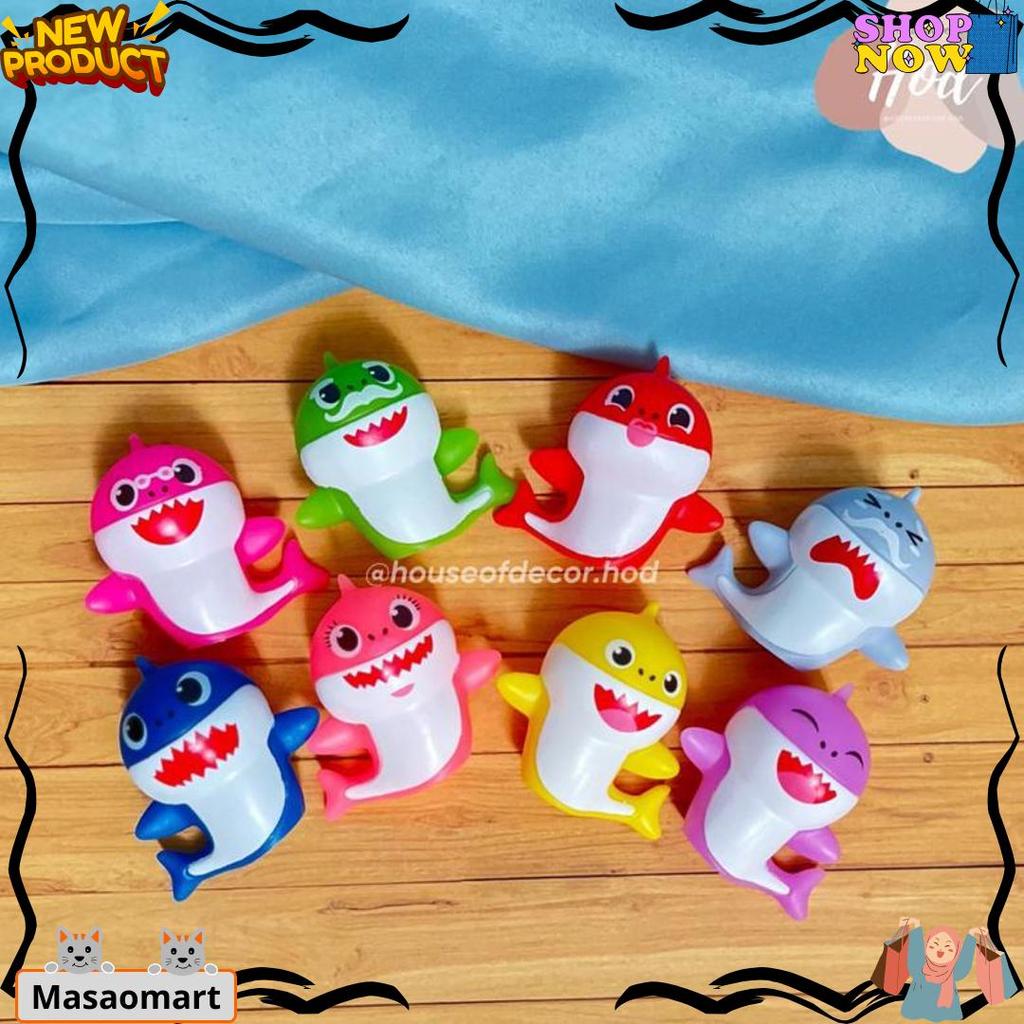 Ready Topper Baby Shark Set Lucu Hiasan Kue Ulang Tahun Dekorasi Birthday Cake Mainan Pajangan Ikan 