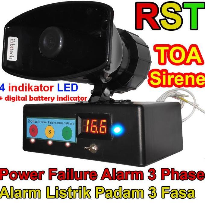 Alarm Mati Listrik 3 Phase Sensor Listrik Padam Mati Lampu TOA SIRENE