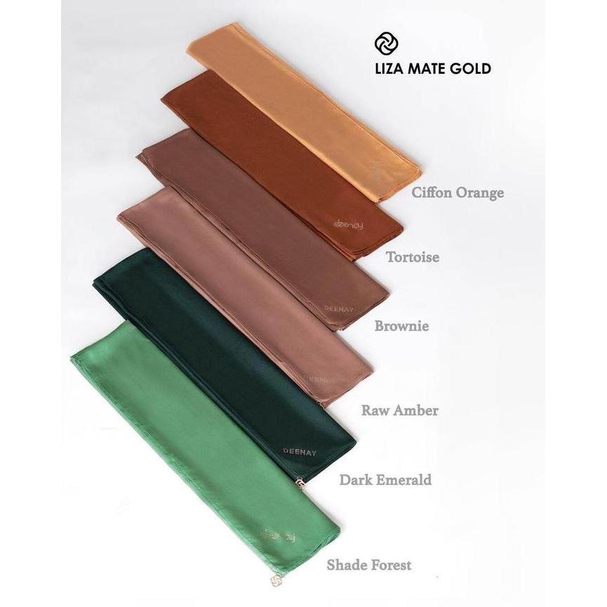 Promo Hijab Liza Abu Pink Kuning Cokelat Matte Logo Baru By Deenay Voal Premium Polos Kerudung Segie