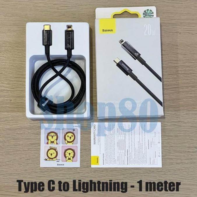 New- Baseus Auto Disconnect Type C to Lightning Cable Kabel Charger PD 20W
