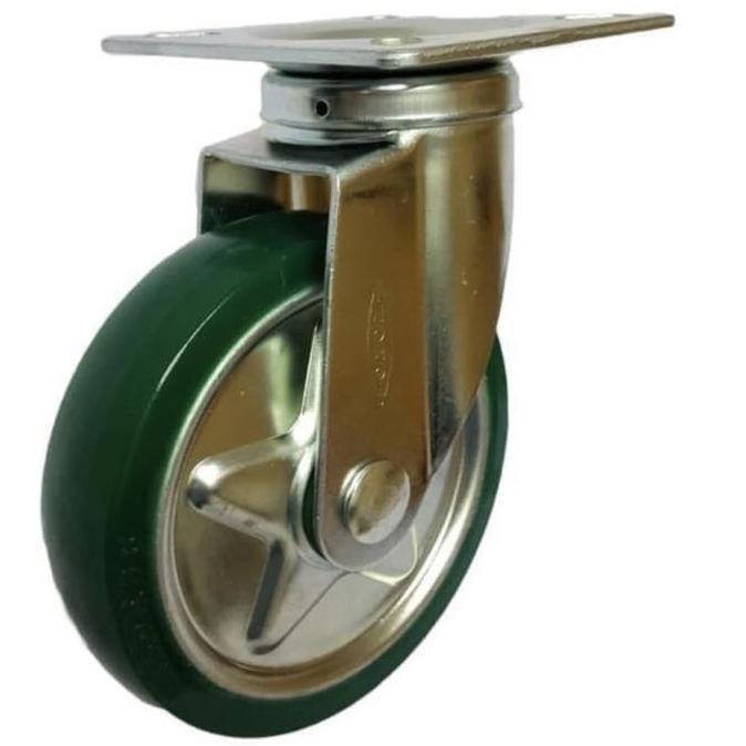 Roda Pu Hijau 8 Inch Putar/Hidup / Roda Pu Toyo 8 Inch Putar  Sale