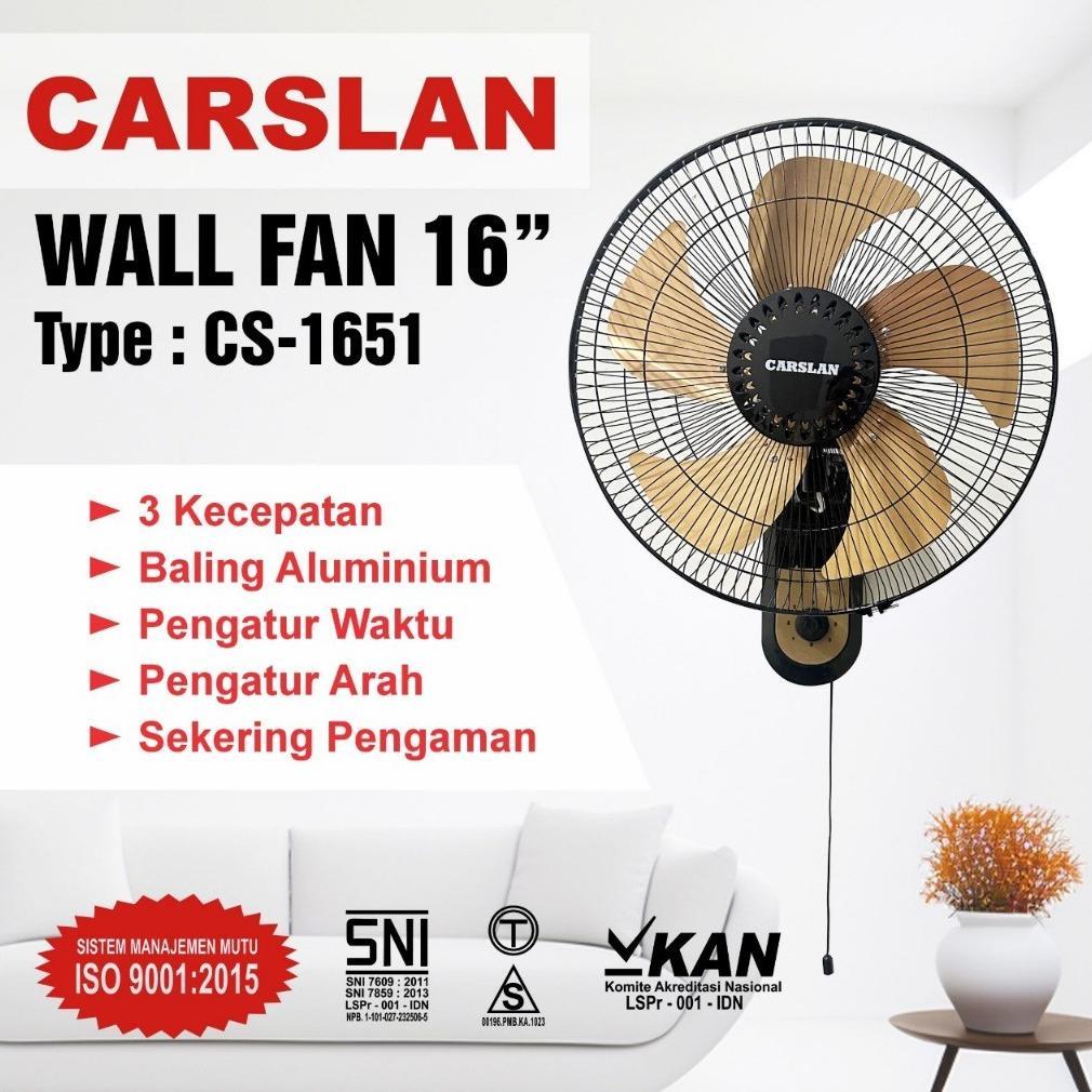 Kipas Angin Tornado Wallfan/ Kipas Dinding Tornado 16inch Carslan CS-1651 kip as