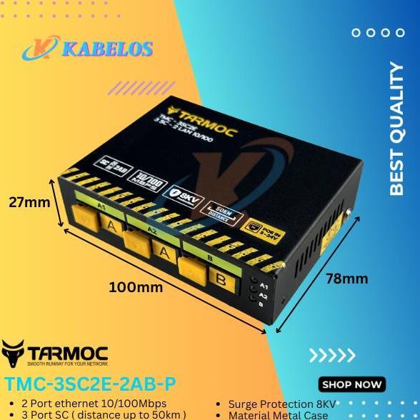 Media Converter 3 Port FO 2 Port LAN/ 3 FO 2 LAN / 3 SC 2 Rj45 Terlaris