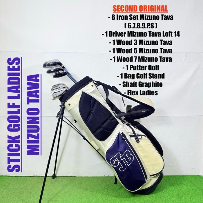 Stick Golf Ladies Mizuno Tava Shaft Graphite Flek Ladies Original Fullset Bag Golf Original Dan Terp