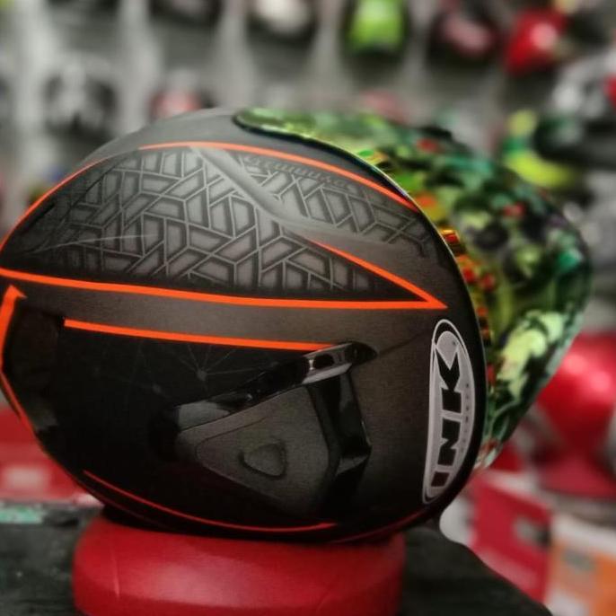 INK HELM DYNAMIC GUNMETAL MATT FLUO VISOR IRIDIUM RED GOLD Terlaris