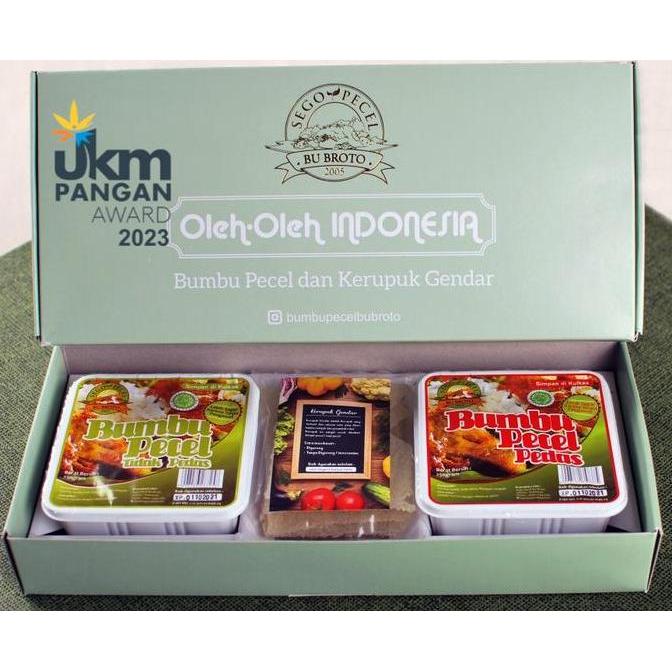 Paket Hampers Bumbu Pecel Bu Broto Dan Kerupuk Gendar Khas Madiun