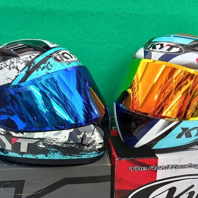 VISOR IRIDIUM KYT R10 | K2 RAIDER | RC7 FLAT VISOR IRIDIUM RED GOLD Terlaris