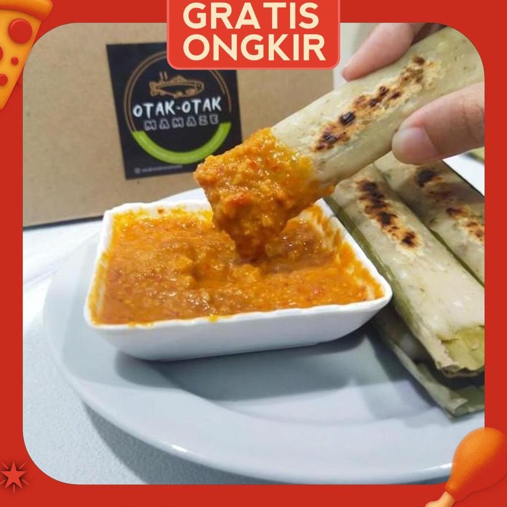 Otak Otak Ikan Tenggiri Asli Daun Pisang Frozen Bakar Merk Mama Plus Sambal