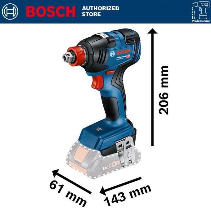 Murah Bosch Brushless Impact Driver & Wrench / Obeng & Kunci Impact Baterai 18 Volt Gdx 18V-200