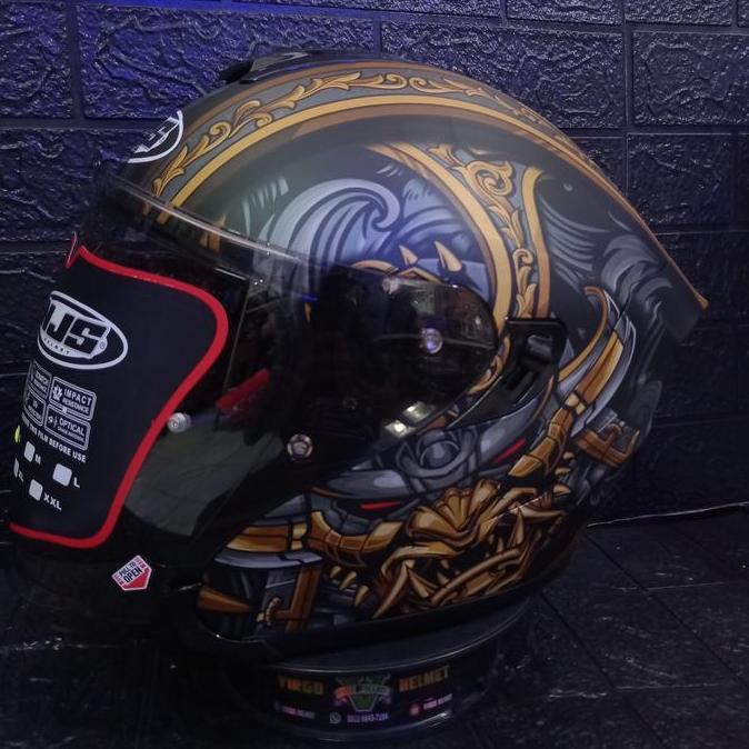 NJS HELM KAIROZ SAMURAI BLACK DOFF DOUBLE VISOR NJS KAIROZ Terlaris