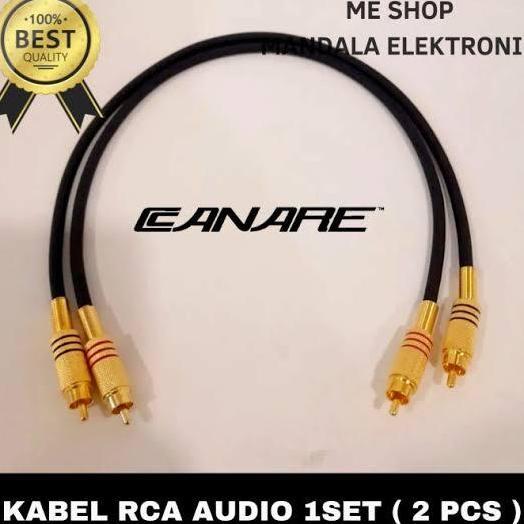Kabel jack RCA pendek - kabel canare rca gold Set