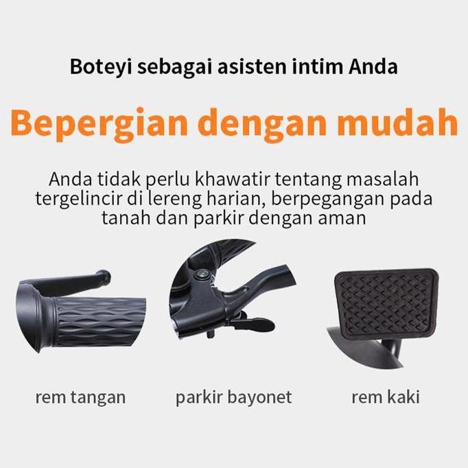 PROMO AMBYAR Sepeda roda tiga listrik/Sepeda listrik/Sepeda motor roda 3 - Merah, tanpa baterai