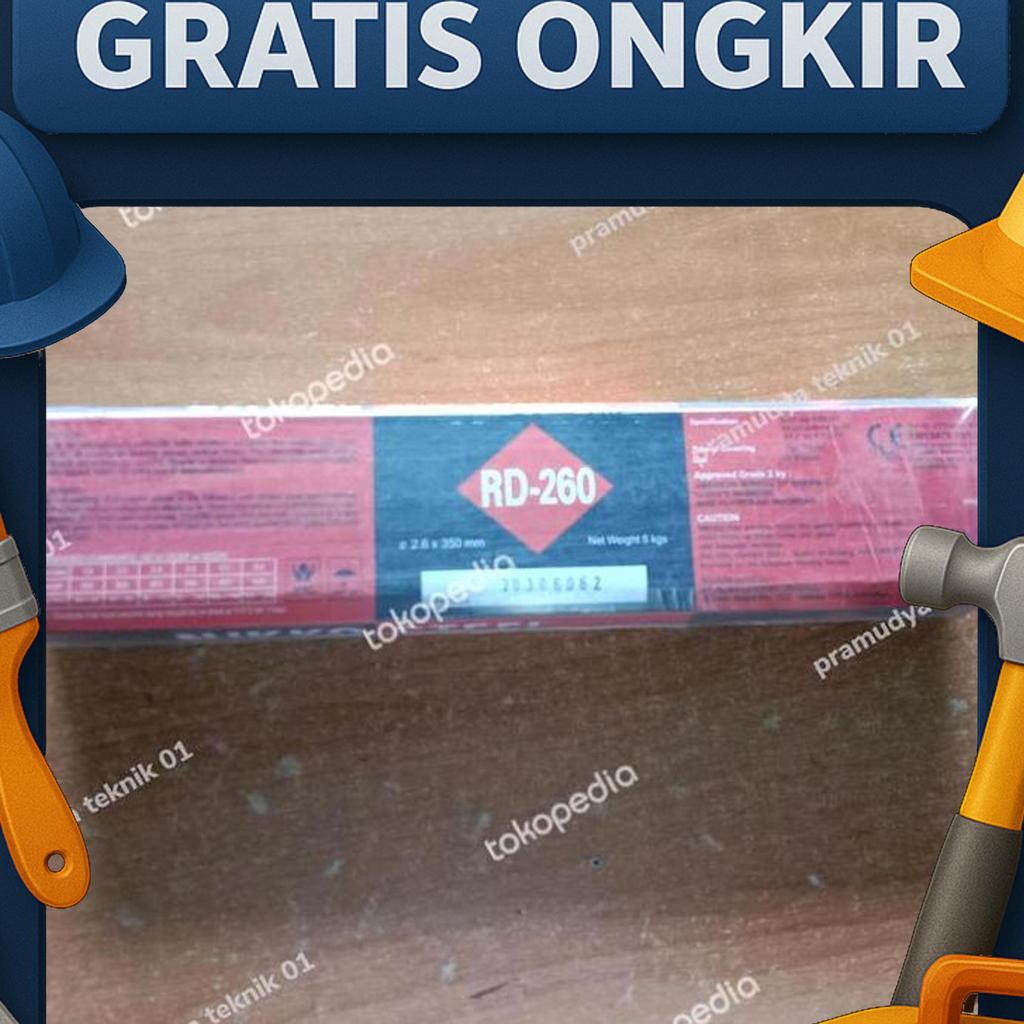 Kawat Las Nikko Rd 260 2.6Mm (5Kg) / Rd 260 2.6Mm