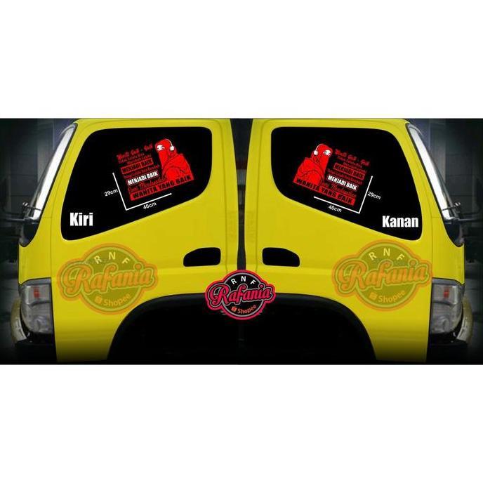New- STICKER SKOTLET KACA PINTU/BODY MOBIL TRUCK/PICK UP/L300 WANITA BAIK -