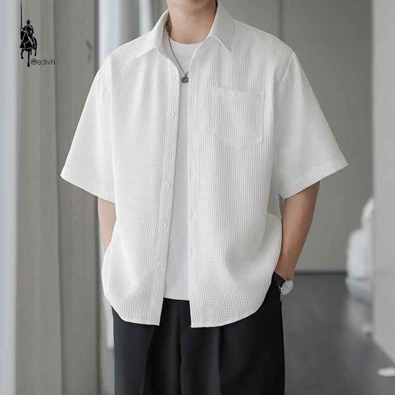 Medivh Kemeja Pria Putih kaos kerah putih kaos kerah putih kaos krah pria dewasa kaos kerah laki lak