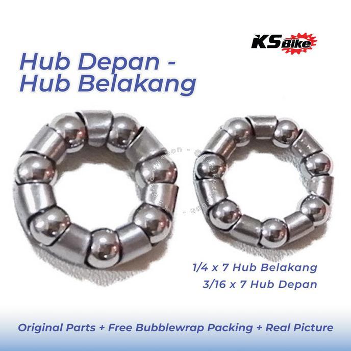 Pelor Sarang Gotri Hub Sepeda 1/4 x 7 3/16 x 7 Sarangan Gotri Hub Belakang Depan Sparepart - Pelor S