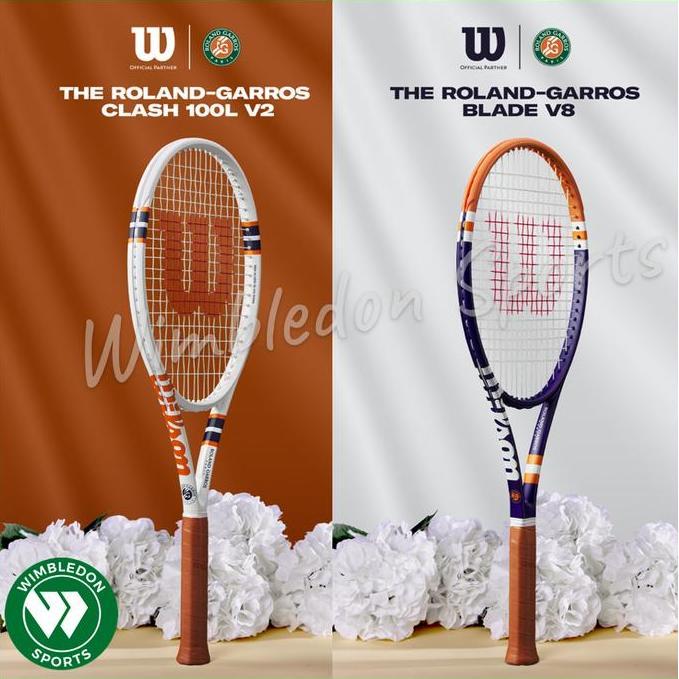 Raket Wilson Blade 98 16x19 v8 Roland Garros 2023 / Wilson Blade 98 RG Terlaris