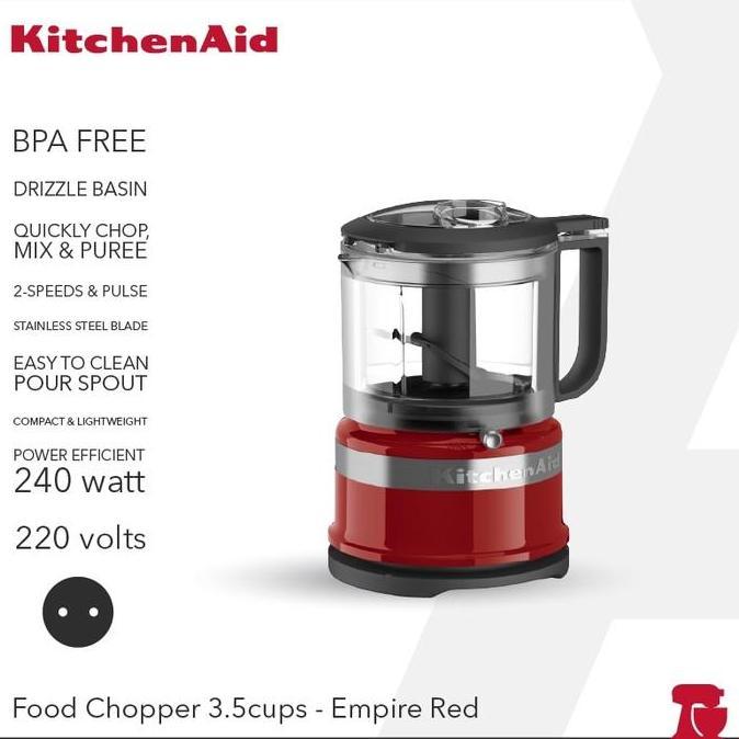 wicokro34 - kitchenaid 3.5 cup mini food processor 5kfc3516eer - blender & chopper