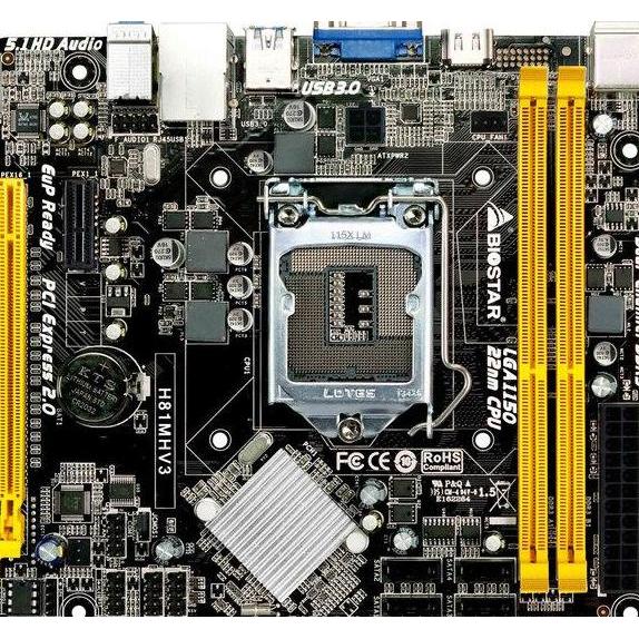 NEW Motherboard Biostar H81MHV3 1150