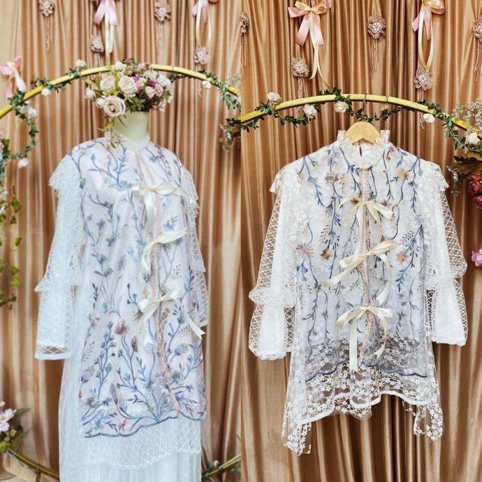 BEACHYLOOKS OUTFIT RAYA TIANA TOP LACE WISUDA ATASAN KONDANGAN SIMPLE ELEGANT