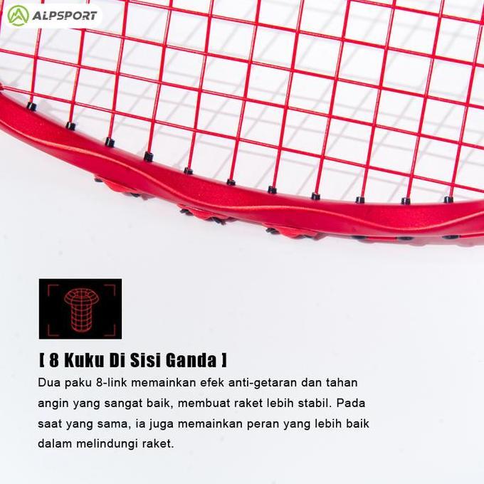 ABU TrickshotALPSPORT V5 raket bulutangkis raket serangan berat 5U bingkai raket serat karbon penuh 