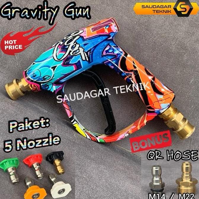 GRAFITY GUN JET CLEANER GRAFFITI QUICK RELEASE SEMPROTAN MESIN STEAM CUCI MOBIL MOTOR HIGH PRESSURE 