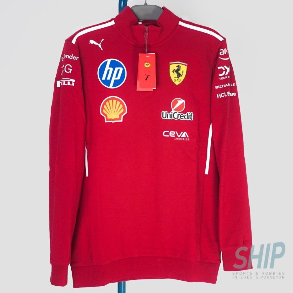 2025 TEAM HALF ZIP FERRARI mens original PUMA formula 1 F1 scuderia charles leclerc lewis hamilton 1