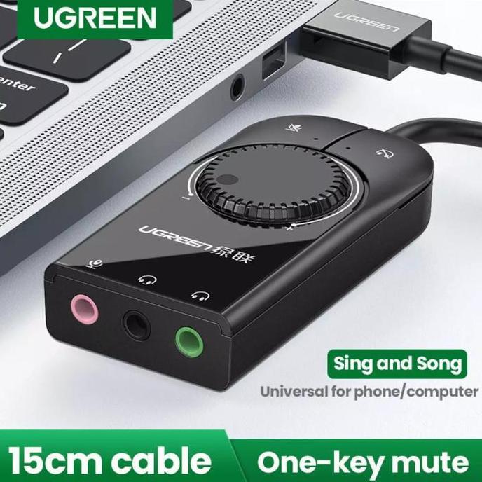 NEW Ugreen Soundcard USB to Aux Audio Mic - Ugreen USB Sound Card External