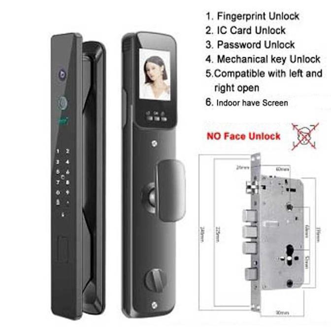 BEBAS ONGKIR - [COD] Smart Door Lock Kunci Pintu Rumah Fingerprint Password Key Card
