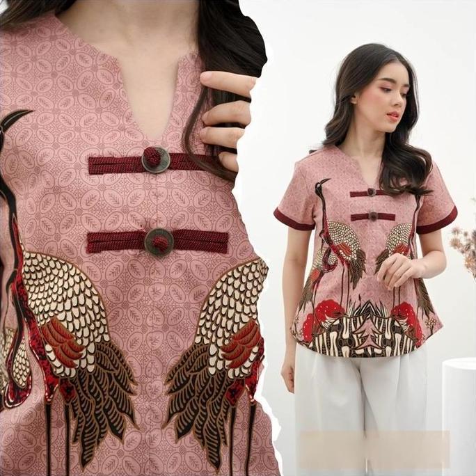 Pakaian Couple Batik Pria wanita Imlek Kondangan Kerja Kantor Seragam kantor Formal Sarimbit Keluarg