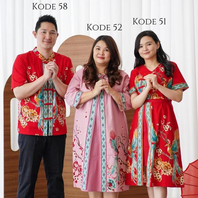 [ Fng ] Batik Imlek 2026 Katun Stretch Premium Jumbo Bsize Couple Dress Kemeja