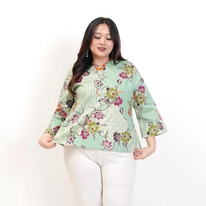 BLOUSE BATIK WANITA JUMBO BSIZE 559 BAJU HAMIL KERJA PESTA ELEGAN
