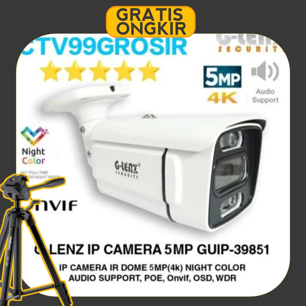 Ip Cam Camera Outdoor 5Mp Glenz Colorvu Ip Camera Ipcam Nvr Audio